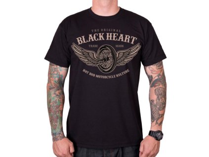 Póló BLACK HEART Wings (Méret M, Szín fekete)