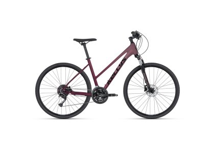 Női cross kerékpár KELLYS PHEEBE 20 28" 2025, Shimano Alivio 27 sebességes váltó, SR Suntour rugóvilla, Shimano MT200 hidraulikus tárcsafék (Szín harmatvörös, Vázméret S (17", 155-170 cm))
