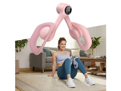 Univerzális kar- és láberősítő inSPORTline LimBet, belsőcomb erősítés, csúszásmentes felület, rugós rendszer, digitális kijelző, gyakorlatszámlálás (Szín rózsaszín)