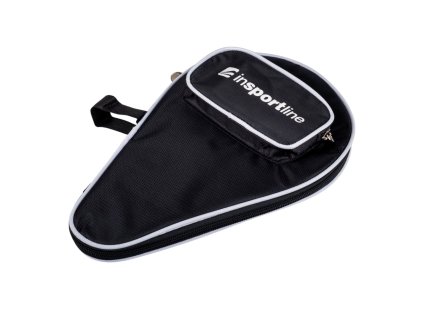 Pingpongütő tok inSPORTline Blaxa, rekesz három labda számára, cipzáras csúszka, praktikus heveder (Szín fekete)