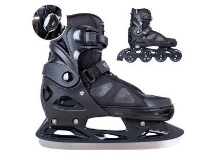 Korcsolya  2az1-ben inSPORTline Noctys, tekerős rögzítés, Comfort Fit, Micro Lock, Fényvisszaverő elem (Méret M(37-40))