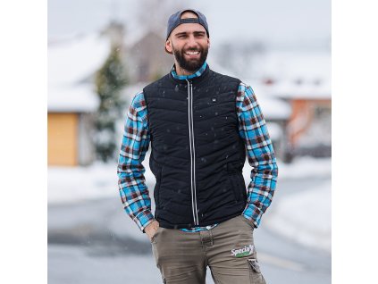 Férfi fűthető mellény W-TEC HEATstem (Méret XS, Szín fekete)