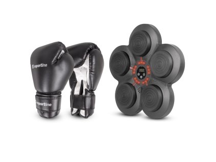 Falra szerelhető boxgép inSPORTline Smartpunch + boxkesztyű Metrojack (Méret 4 oz)