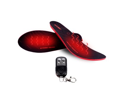 Fűthető cipőbetét inSPORTline Dinaro 2x3200mAh távírányítóval, egyenletes hőelosztás, 3 hőmérsékleti üzemmód (Méret 35-40)