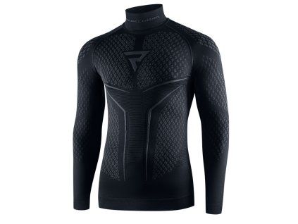 Motoros thermo felső Rebelhorn Therm II Jersey, varrásmentes, ergonomikus, légáteresztő anyag (Méret XS/S, Szín fekete-szürke)