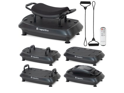 Vibrációs platform inSPORTline Duonique, 30 sebesség, 6 program, enyhén ívelt felület, csúszásmentes edzésfelület, LED kijelző és távirányító