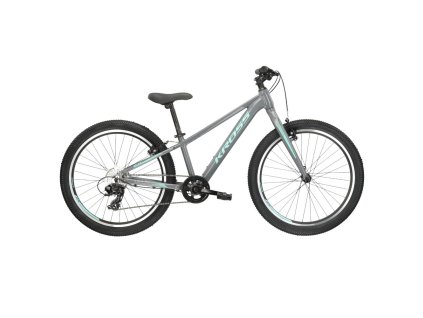 Junior lányka kerékpár Kross LEA JR 2.0 24" - modell 2022 (Szín szürke/türkiz, Vázméret 12" (125-145 cm))