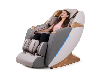 Masszázsfotel Numana, Zero Gravity, Zero Space, 5 masszázstipus, 40 párna, 11 fej, légionizátor, hangvezérlés, infra melegítés, hangvezérlés (Szín fehér-szürke)