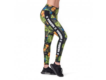 Női leggings Nebbia High Waist Performance Leggings 567 (Méret XS, Szín Dzsungel Zöld)