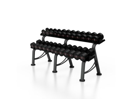 pol pl Zestaw hantli stalowych gumowanych 5 32 5 kg czarny polysk ze stojakiem M MP HSGk2 M k1 Marbo Sport 26650 1