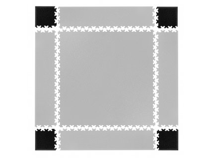 Puzzle fitness szőnyeg sarok összekötő elem Simple 4db fekete