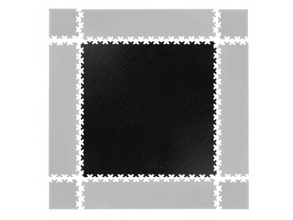 Puzzle fitness szőnyeg inSPORTline Simple fekete