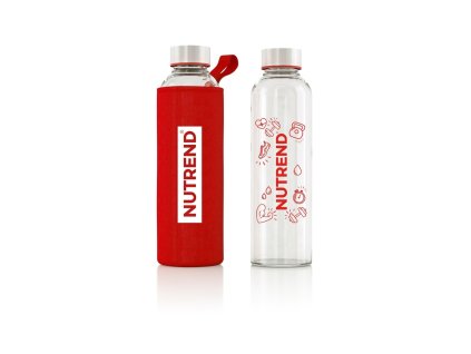 Üvegpalack Nutrend thermo csomagolással 800 ml (Szín piros)