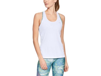 Női felső Under Armour HG Armour Racer Tank (Méret XS, Szín fehér)