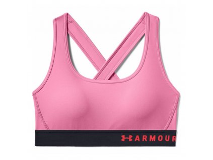 Női sportmelltartó Under Armour Mid Crossback (Méret XS, Szín Ajakrúzs)