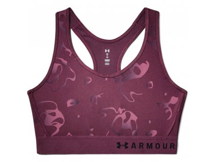 Női sportmelltartó Under Armour Mid Keyhole Print (Méret XS, Szín Level Purple)