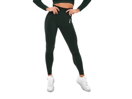 Női  leggings Boco Wear Bottle Green Cropped (Méret XS/S, Szín zöld)