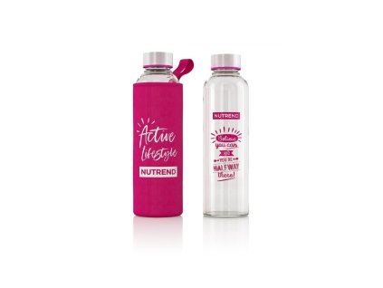 Üvegpalack termo csomagolással Nutrend Active Lifestyle 500 ml (Szín rózsaszín)