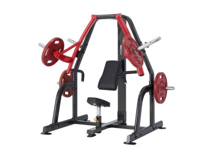 Döntött pados mellgép Steelflex Plateload Line PSDP (Szín fekete-piros)