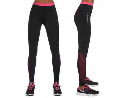 Női leggings BAS BLACK Inspire (Méret S, Szín fekete-rózsaszín)