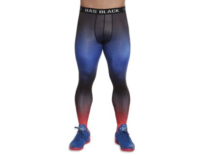 Férfi/fiú sport leggings BAS BLACK Quantum (Méret S, Szín kék-piros)