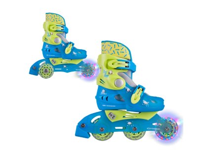 Gyermek görkorcsolya WORKER TriGo Skate LED -világító első kerékkel