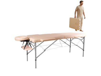 Alumínium masszázs asztal inSPORTline Tamati- két részes (Szín krémfehér)