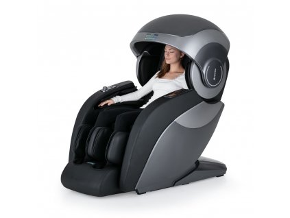 Masszázsfotel Cortela, Zero Gravity, Zero Space, 3d masszázs, 6 masszázstipus, 74 párna, 20 fej, mágnesterápia, aromaterápia, fényterápia (Szín fekete)