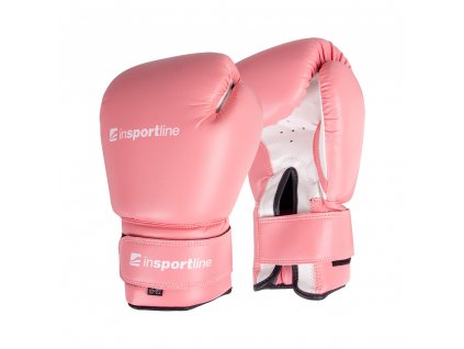Boxkesztyű inSPORTline Ravna (Méret 4 oz, Szín rózsaszín-fehér)