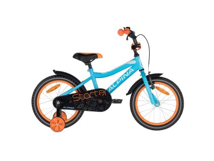 Gyerekkerékpár ALPINA Starter 16" (Szín blue orange, Vázméret 9,5" (112-132 cm))