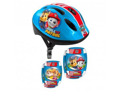 Gyerek bukósisak és testvédő szett Paw Patrol