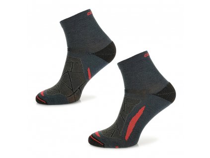 Trekking Merino zokni Comodo TREUL02 (Méret 39-42, Szín Fekete piros)