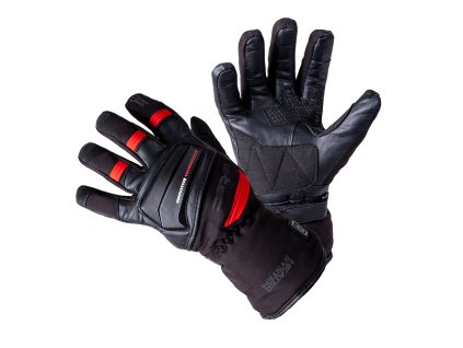 Fűthető motoros és síkesztyű W-TEC HEATamo (Méret XS, Szín fekete-piros)