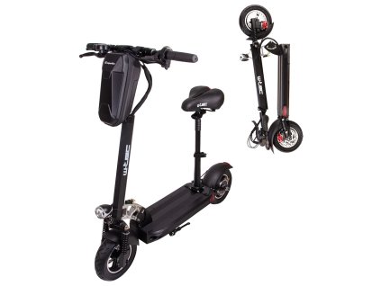 Elektromos roller W-TEC Tenmark III üléssel és táskával (Szín fekete)