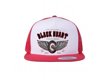 Snapback sapka BLACK HEART Wings Red Trucker
