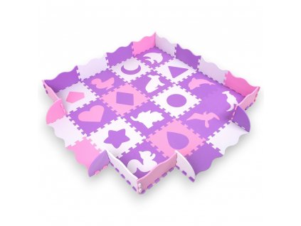 Habszivacs puzzle szőnyeg védőfallal inSPORTline Burgino 30,5x30,5x1 cm, 36 db