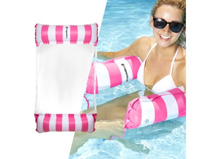 Felfújható úszómatrac inSPORTline WaveBed (Szín rózsaszín)