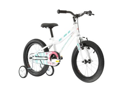 Gyerek kerékpár Kross Mini 3.0 16" - 2025 (Szín fehér / zeller színű / korall / fényes, Vázméret 9" (100-125 cm))
