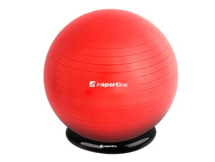 Gimnasztikai labda inSPORTline Top Ball 65 cm BallBase alappal (Szín piros)