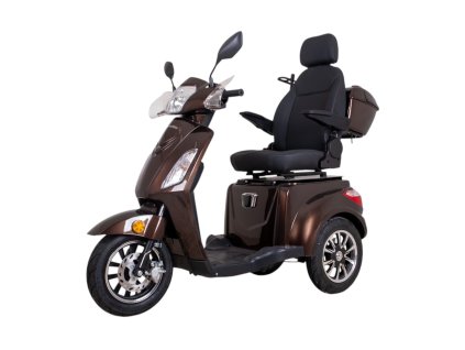 Elektromos háromkerekű robogó inSPORTline Zorica Deluxe elektromágneses fékkel (Szín barna)