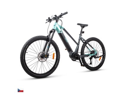 Női hegyikerékpár inSPORTline ISL Asuki 630 Wh 27,5" – 2025-ös modell, Bafang M410 motor, 150 km hatótávolság, 27,5" kerékátmérő (Szín Tengeri Rózsa, Vázméret 16" (155-170 cm))