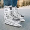Jégkorcsolya inSPORTline Bergera, ComfortFit technológia, AdjusTouch rendszer, Safety Ankle rendszer (Méret S (33-37), Szín fehér)