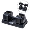 Állítható egykezes súlyzó inSPORTline DuraBell® 5-41 kg, gyors és egyszerű terhelésbeállító rendszer, kompakt, csúszásmentes fogantyú