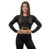 Női hosszú ujjú crop top Nebbia INTENSE Perform 839 (Méret S, Szín fekete)