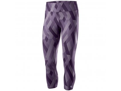 wilson printed women s tight capri purple bse 2