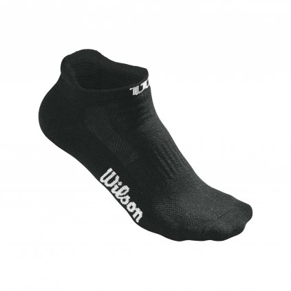 Wilson Womens No Show Sock Black 3 pack