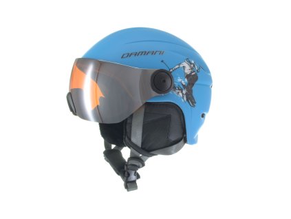 14024 3 detska lyzarska helma damani skier visor c03 modra
