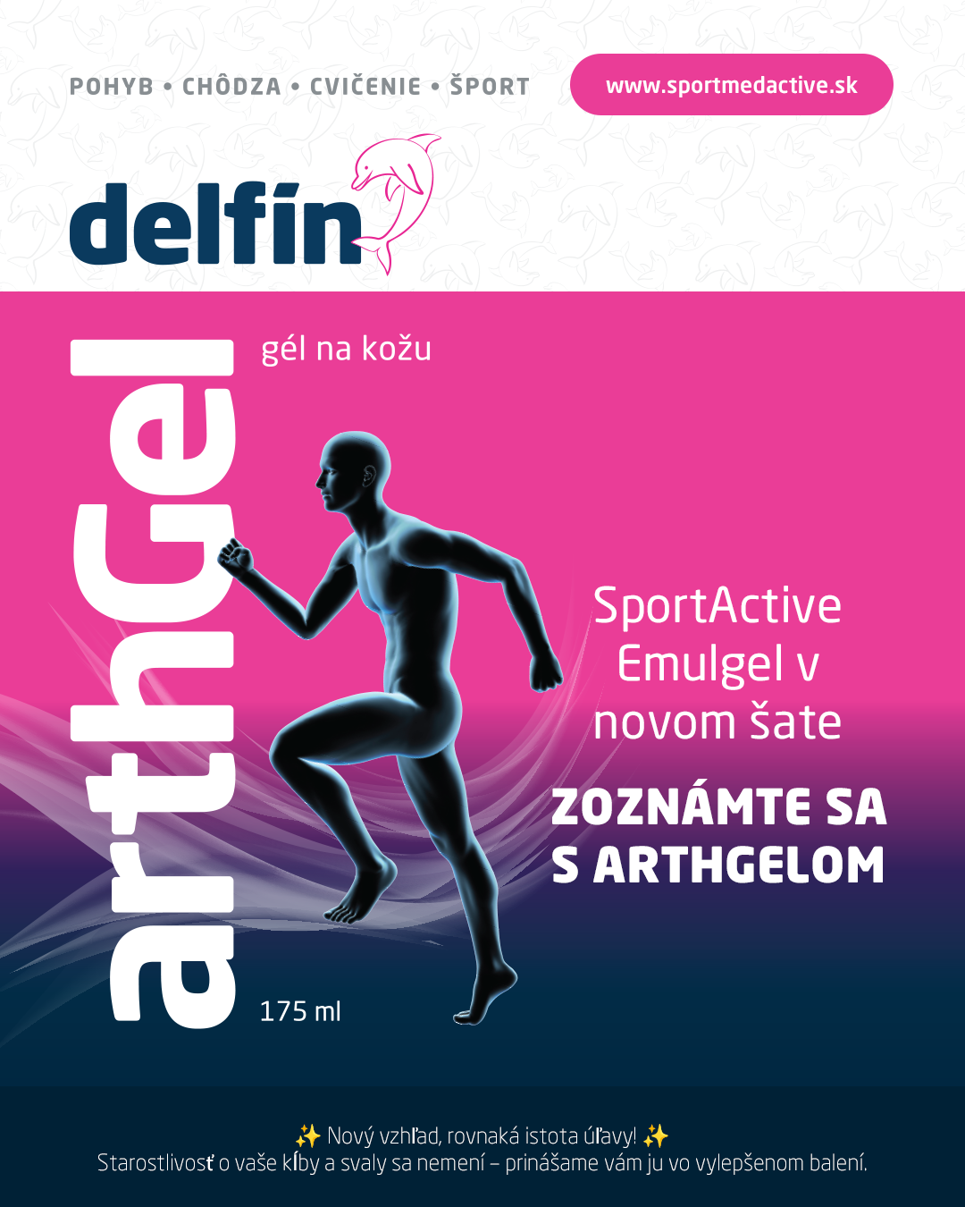 arthGel DELFÍN - istota úľavy mobil