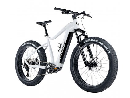 Leader Fox BRAGA 26" FAT BIKE,BAFANG M510 horské elektrokolo, white shiny