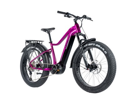 Horské elektrokolo Leader Fox BRASA 26" FAT BIKE, 2024, violet shiny